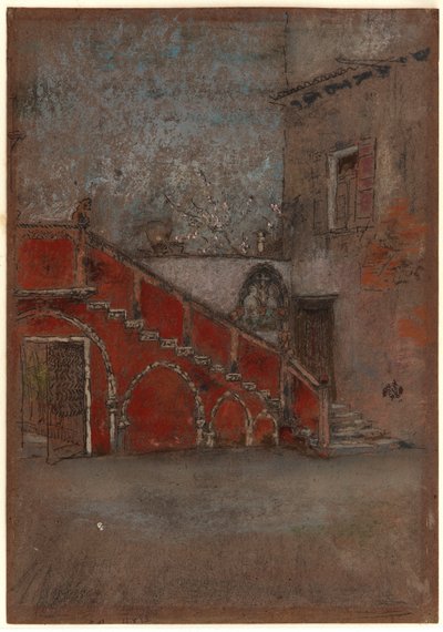 A lépcsőház: Megjegyzés pirossal alkotó: James Abbott McNeill Whistler
