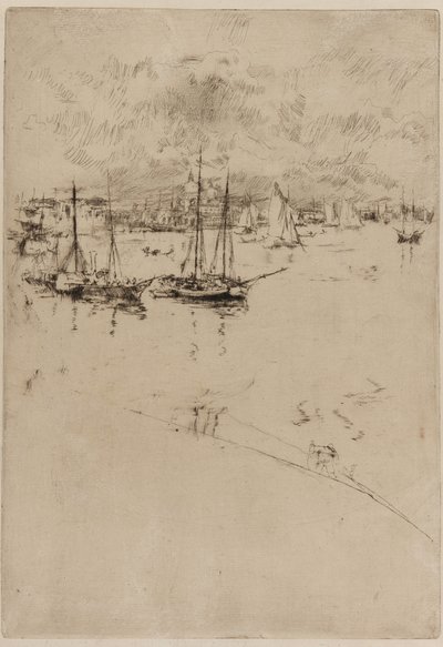 A gőzhajó, Velence alkotó: James Abbott McNeill Whistler