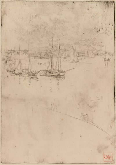 A gőzhajó, Velence alkotó: James Abbott McNeill Whistler