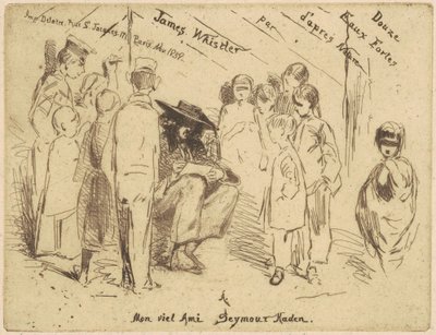 A "Tizenkét rézkarc a természetből" címlapja alkotó: James Abbott McNeill Whistler
