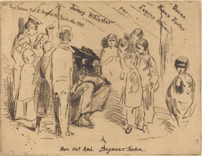 A "Tizenkét rézkarc a természetből" címlapja alkotó: James Abbott McNeill Whistler