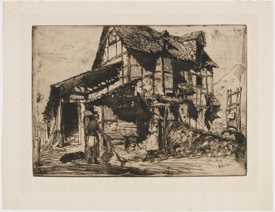 A nem biztonságos bérház. A tizenkét rézkarc egyike a természetből. (A francia díszlet) alkotó: James Abbott McNeill Whistler
