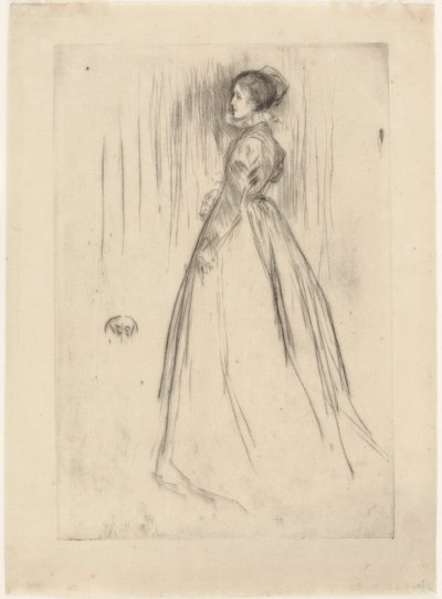 The Velvet Dress (Mrs. Leyland) alkotó: James Abbott McNeill Whistler