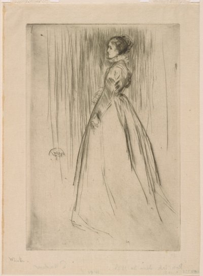 The Velvet Dress (Mrs. Leyland) alkotó: James Abbott McNeill Whistler