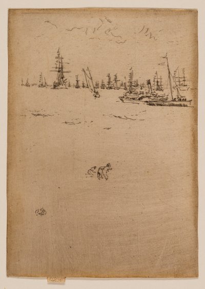 A látogatók hajója alkotó: James McNeill Whistler