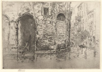 Két ajtó, az első velencei díszletből (Velence, Tizenkét rézkarc sorozat) alkotó: James Abbott McNeill Whistler