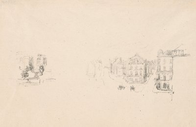 Két próbavázlat: A. Grand Rue, Dieppe; B. Egy belső alkotó: James Abbott McNeill Whistler