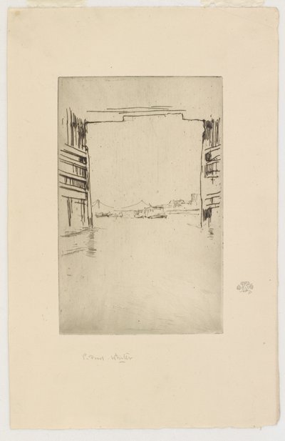 Az Old Battersea híd alatt alkotó: James Abbott McNeill Whistler