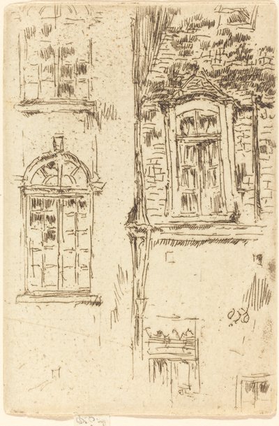 Ablakok a szállodával szemben, Bourges alkotó: James Abbott McNeill Whistler
