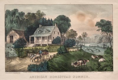 American Homestead, 1869 nyár. alkotó: James Merritt Ives