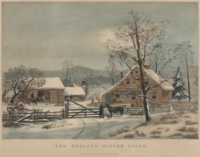 New England téli jelenet, 1861. alkotó: James Merritt Ives