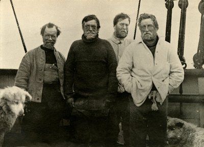 "A déli párt a Nimród fedélzetén.", 1909 alkotó: James Murray