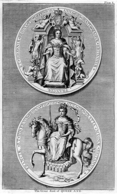 Anna brit királynő pecsétje. alkotó: James Mynde
