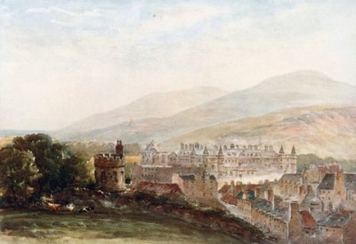 "Holyrood látképe a Burns emlékműről" (színes litográfia) alkotó: James Orrock