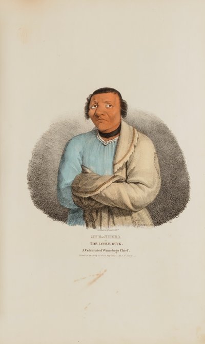 SHE-SHEBA vagy a kis kacsa; Egy híres winnebagói főnök, az Aboriginal Portfólióból alkotó: James Otto Lewis