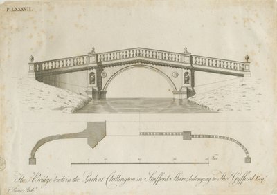 Chillington Park – Bridge: metszet, nd [c 1789] (nyomtatás) alkotó: James Paine