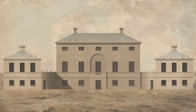 Shrubland Hall, Suffolk: Elevation alkotó: James Paine