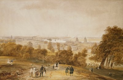 Kilátás Londonra Greenwichből, alkotó: James Pattison Cockburn