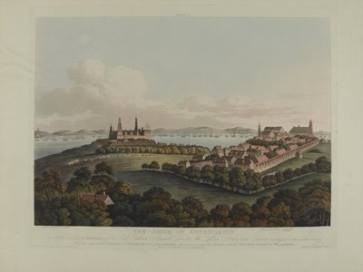 Dánia 1807: Koppenhága ostroma, metszett Robert Pollard (1792-1867) és Joseph Constantine Stadler (1780-1812) 1807-ben megjelent (színes akvatinta) alkotó: James Pattison Cockburn