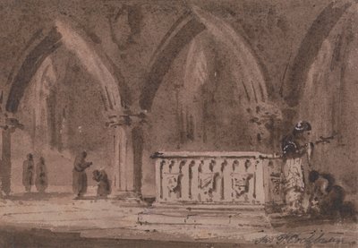 Figurák egy sír mellett alkotó: James Pattison Cockburn