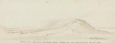 Vázlat az orosz hadsereg megjelenéséről, 152 000 ember a nagyszemlén, 1815. szeptember 10. alkotó: James Pattison Cockburn