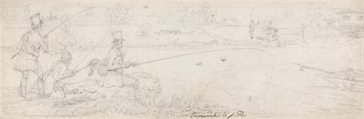 Bottom Fishing a Totten Mill közelében (grafit papíron) alkotó: James Pollard