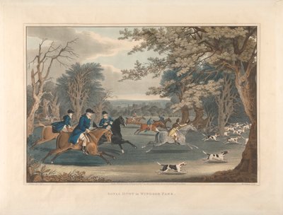 Királyi vadászat a Windsor Parkban alkotó: James Pollard