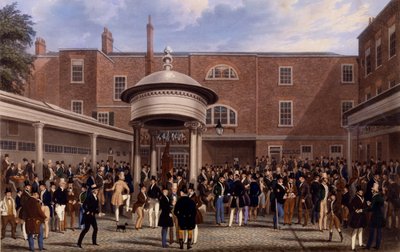 Letelepedés napja Tattersallsban, Charles Hunt lenyomata, 1836 (akvatinta) alkotó: James Pollard
