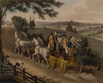 Színpadi edző (színes metszet) alkotó: James Pollard