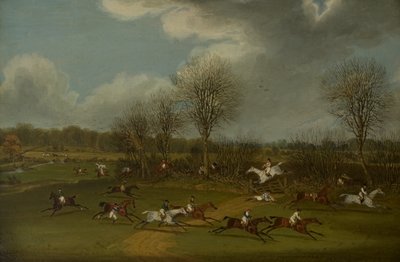 A St Albans nagy akadályverseny 1832. március 8-án, 1832-33 alkotó: James Pollard