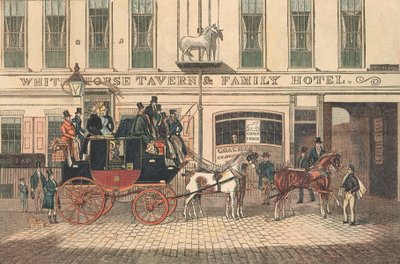White Horse Tavern and Hotel, Fetter Lane, London alkotó: James Pollard