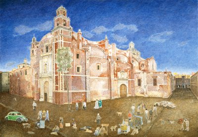 Harc nők a Santa Catarina templomon kívül, 2001 alkotó: James Reeve