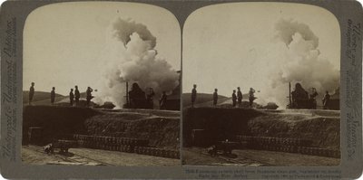 Hatalmas, 11 hüvelykes lövedék a japán ostromágyúból, és megkezdi halálos repülését Port Arthurba alkotó: James Ricalton
