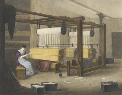 Reeding or Drawing in, Progress of Cotton No. 9, pub. 1840 alkotó: James Richard Barfoot