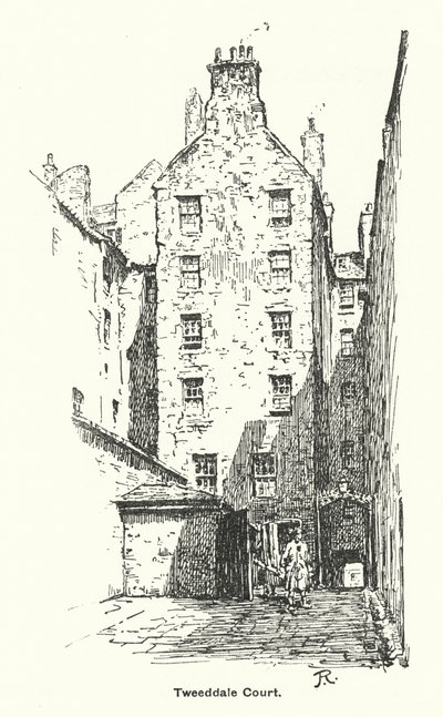Tweeddale Court (litho) alkotó: James Riddel