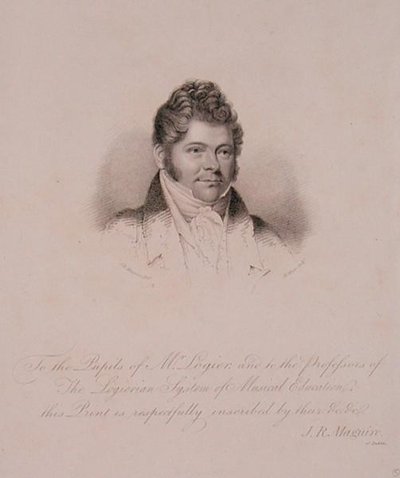 Johann Bernhard Logier (1777-1846) portréja, H. Meyer metszet (metszet) alkotó: James Robert (after) Maguire