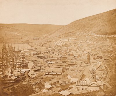 Balaklava észak felé néz, 1855 alkotó: James Robertson