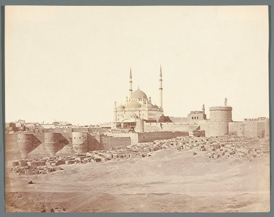 Egyiptom. Kairó. A fellegvár általános látképe Mohamed Ali alabástrom mecsetével (1830-1848) alkotó: James Robertson