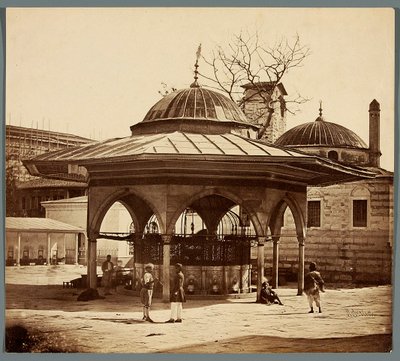 "Szökőkút a Hagia Szophia udvarán" alkotó: James Robertson