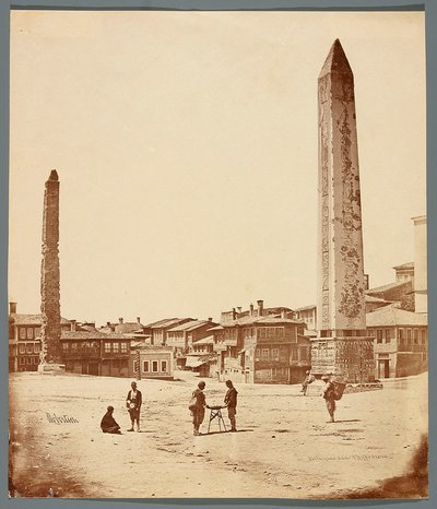 „Obeliszkek a hippodromban” [Isztambul. Hippodrom a Kék mecset előtt két obeliszkkel - előtérben Theodosius obeliszkje] alkotó: James Robertson