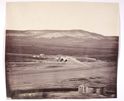 „Traktir híd”. Krími háború. Traktir híd a Csernaja folyón, Balaklava közelében. alkotó: James Robertson