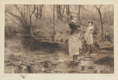 Untitled (Crossing A Brook In The Woods) alkotó: James S. King