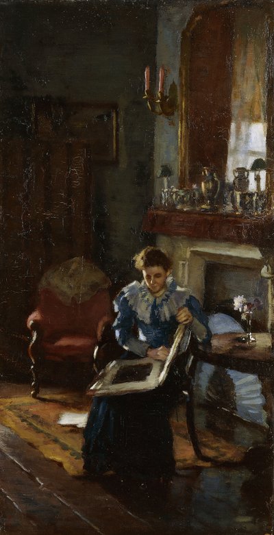 Dublini belső tér, 1915-20 körül (olaj, vászon) alkotó: James Sinton Sleator