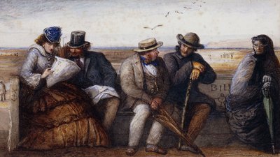 Tengerparti pletykák, alkotó: James Smetham