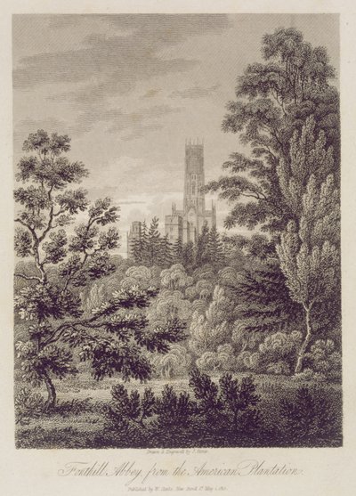 Fonthill Abbey az amerikai ültetvényről, kiadó: W. Clarke, New Bond Street, 1812 alkotó: James Storer
