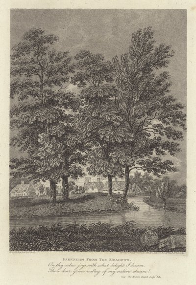 Robert Bloomfield, költő: Fakenham from the Meadows (metszet) alkotó: James Storer