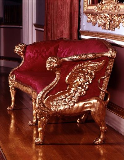 Kanapé szárnyas oroszlánvégtámaszokkal, 1760 körül (lásd még: 148803) alkotó: James Stuart