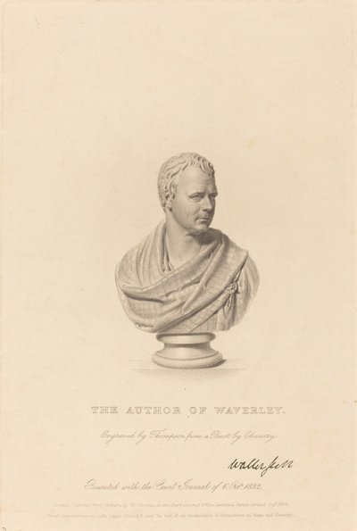 Sir Walter Scott mellszobra alkotó: James Thomson after Sir Francis Legatt Chantrey