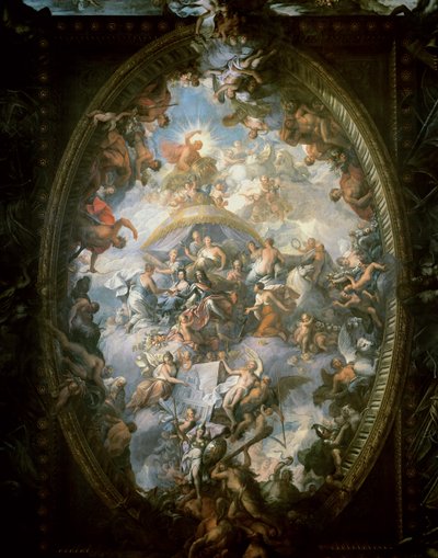A festett terem mennyezete, 1707-14 alkotó: James Thornhill