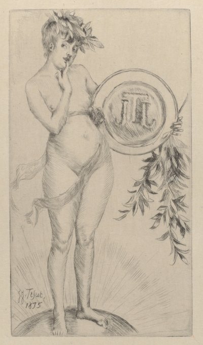Első előlap monogrammal, 1875. alkotó: James Tissot